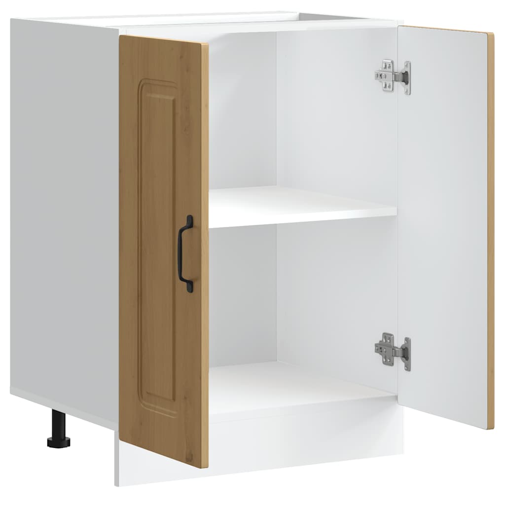 vidaXL Mueble bajo para fregadero Kalmar roble artesanal 60x46x81,5 cm