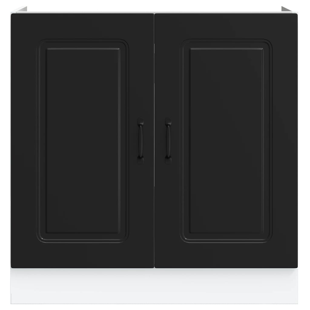 vidaXL Mueble bajo para fregadero Kalmar negro 80x46x81,5 cm