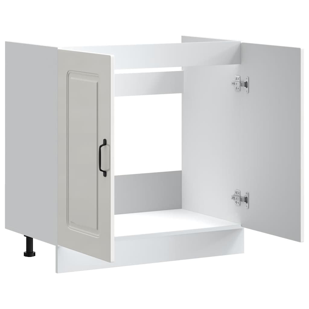 vidaXL Mueble bajo para fregadero Kalmar blanco brillo 80x46x81,5 cm