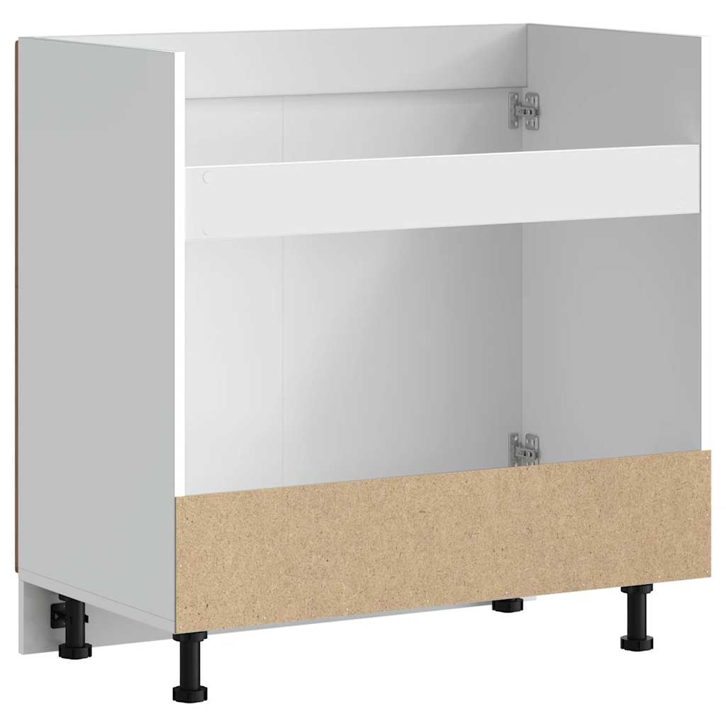 vidaXL Mueble bajo para fregadero Kalmar blanco brillo 80x46x81,5 cm