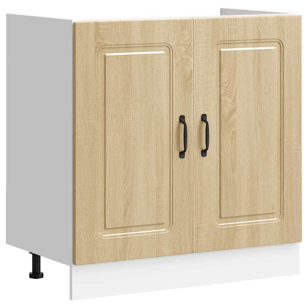 vidaXL Mueble bajo para fregadero Kalmar roble sonoma 80x46x81,5 cm