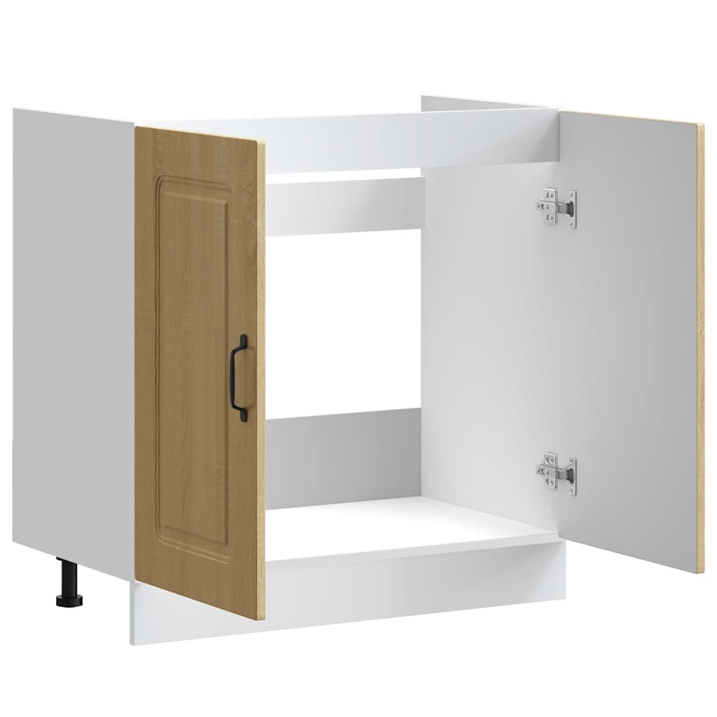 vidaXL Mueble bajo para fregadero Kalmar roble sonoma 80x46x81,5 cm