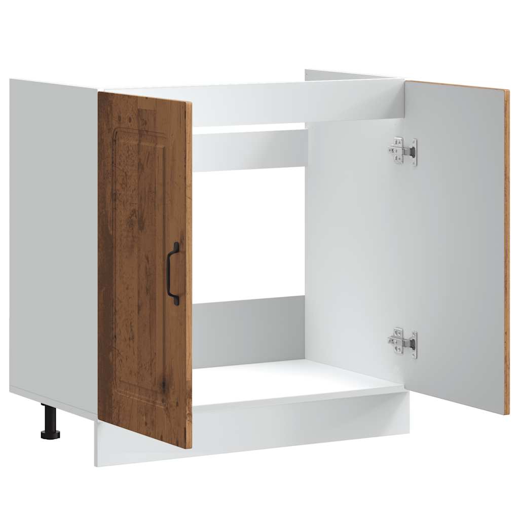 vidaXL Mueble bajo para fregadero Kalmar madera vieja 80x46x81,5 cm