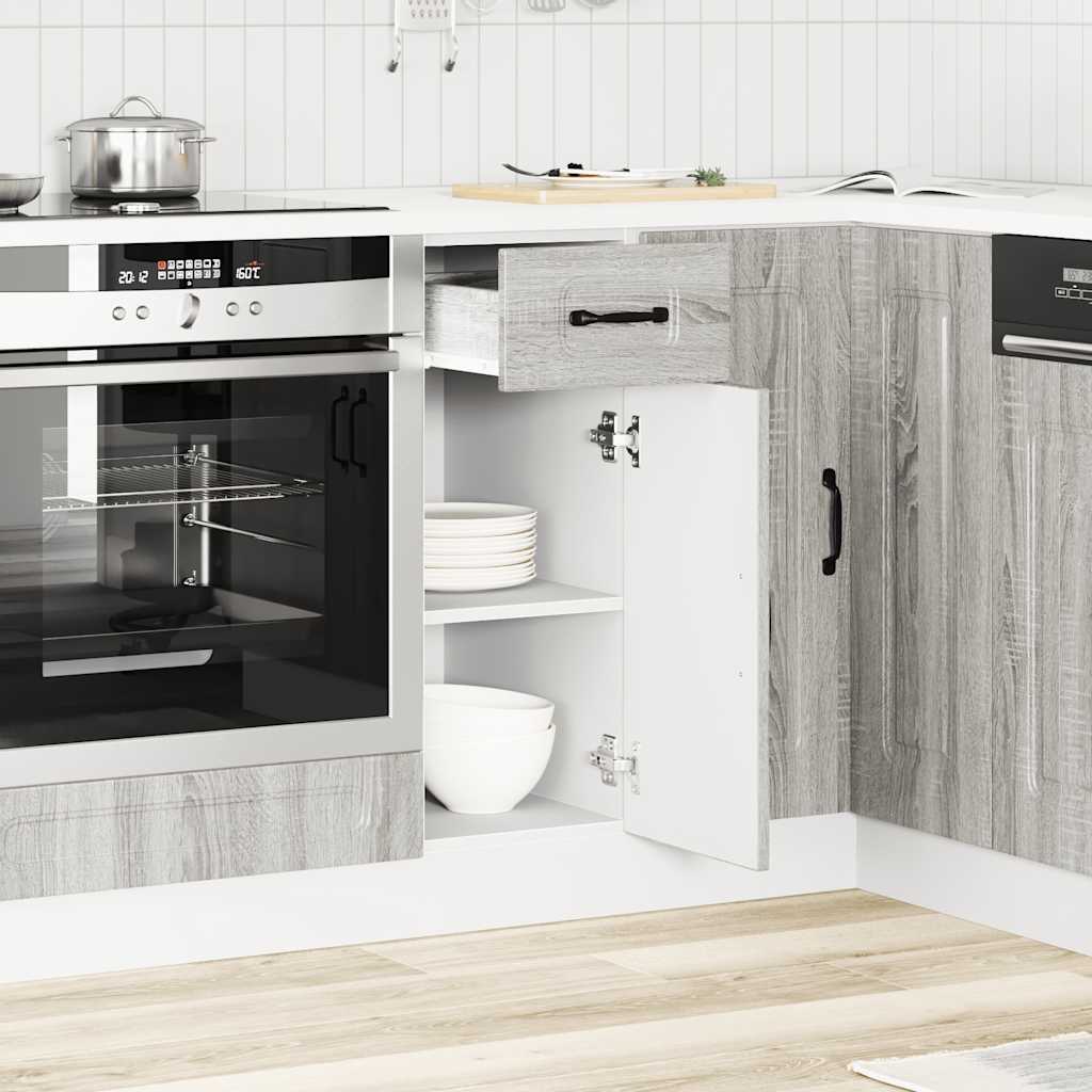 vidaXL Mueble bajo de cocina Kalmar gris sonoma madera de ingeniería