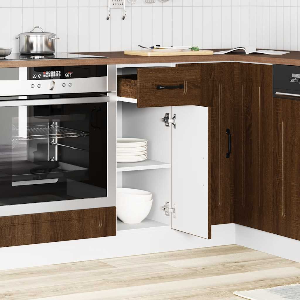 vidaXL Mueble bajo de cocina Kalmar madera ingeniería de roble marrón