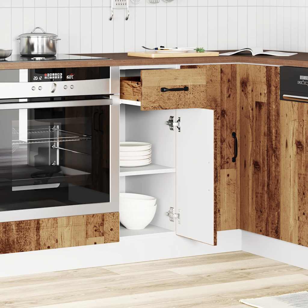 vidaXL Mueble bajo de cocina Kalmar de madera antigua de ingeniería