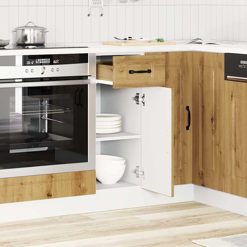 vidaXL Mueble bajo de cocina Kalmar roble artesanal madera ingeniería