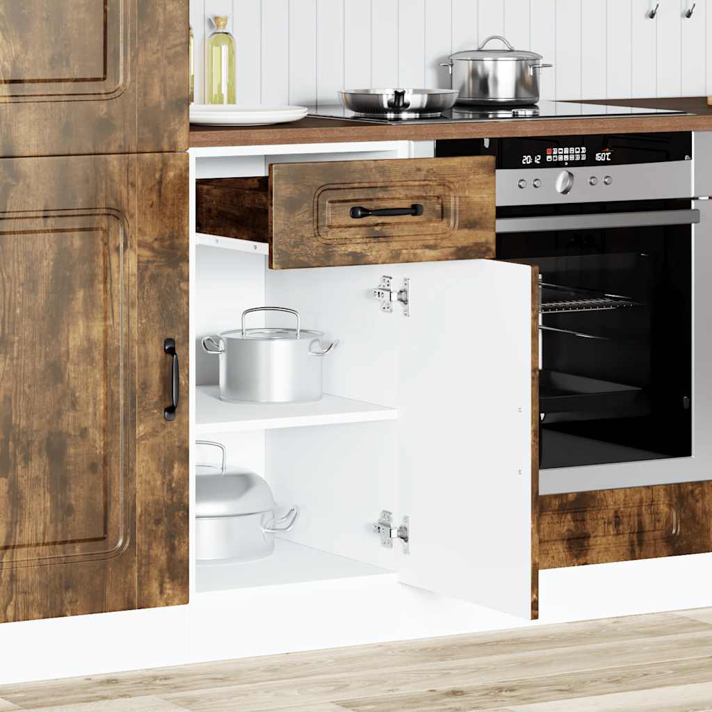 vidaXL Mueble bajo de cocina Kalmar de madera ingeniería roble ahumado