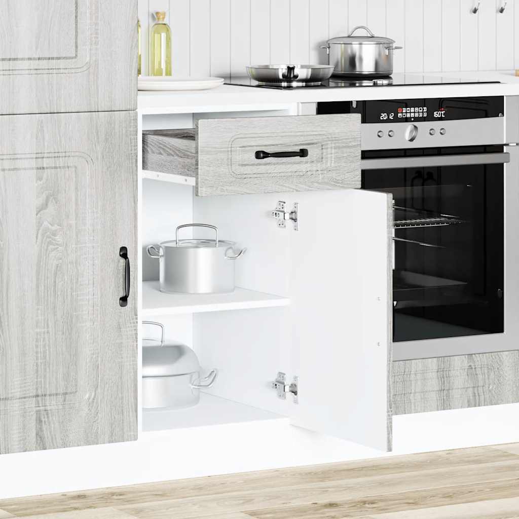 vidaXL Mueble bajo de cocina Kalmar gris sonoma madera de ingeniería