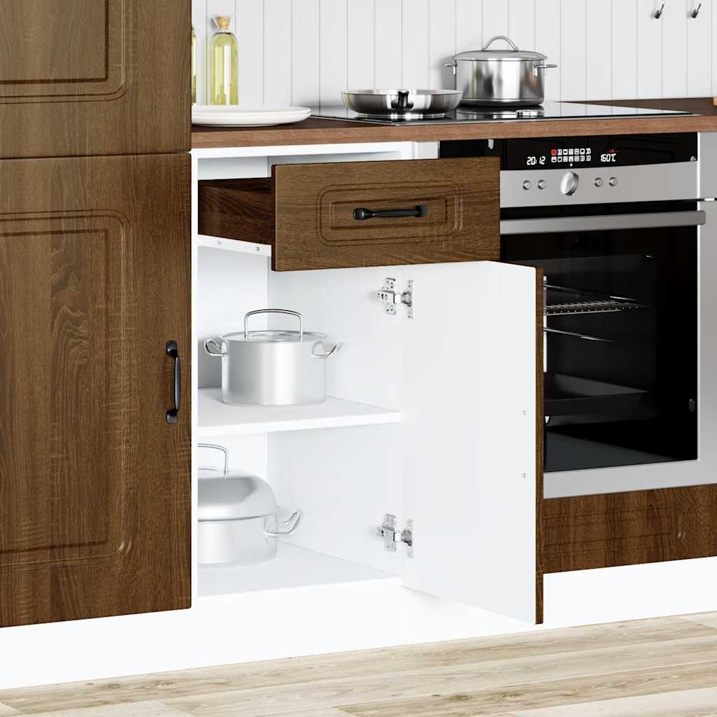 vidaXL Mueble bajo de cocina Kalmar madera ingeniería de roble marrón