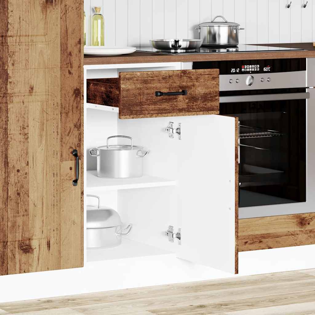 vidaXL Mueble bajo de cocina Kalmar de madera antigua de ingeniería