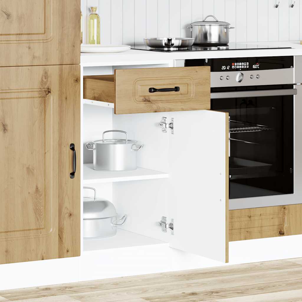 vidaXL Mueble bajo de cocina Kalmar roble artesanal madera ingeniería