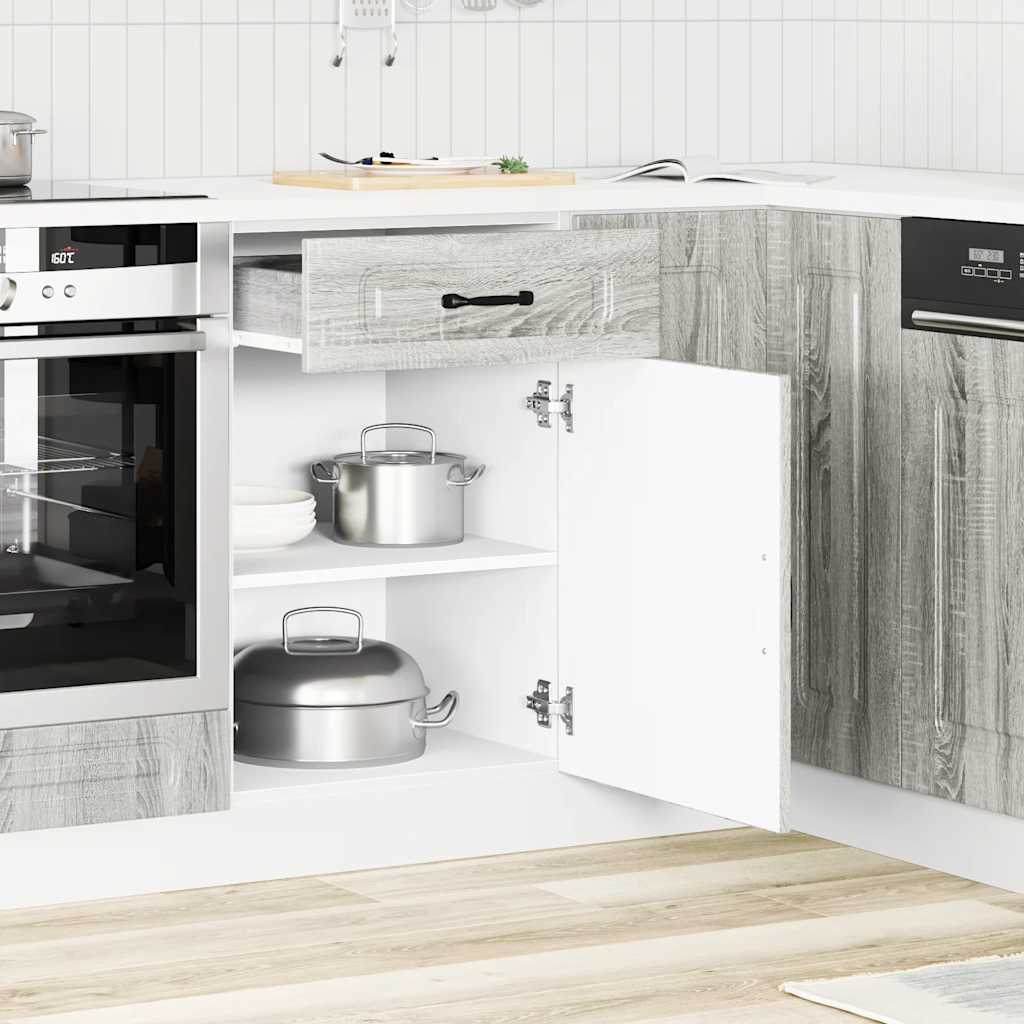 vidaXL Mueble bajo de cocina Kalmar gris sonoma madera de ingeniería