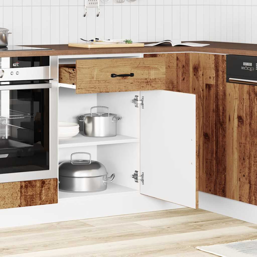 vidaXL Mueble bajo de cocina Kalmar madera antigua de ingeniería