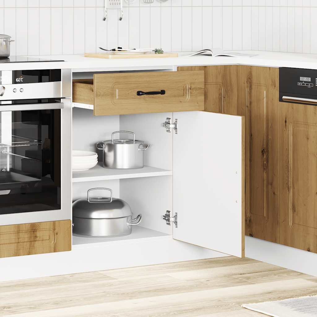 vidaXL Mueble bajo de cocina Kalmar roble artesanal madera ingeniería