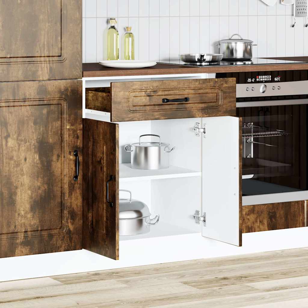 vidaXL Mueble bajo de cocina Kalmar de madera ingeniería roble ahumado