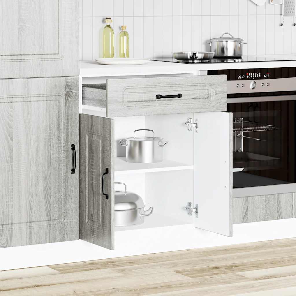 vidaXL Mueble bajo de cocina Kalmar gris sonoma madera de ingeniería