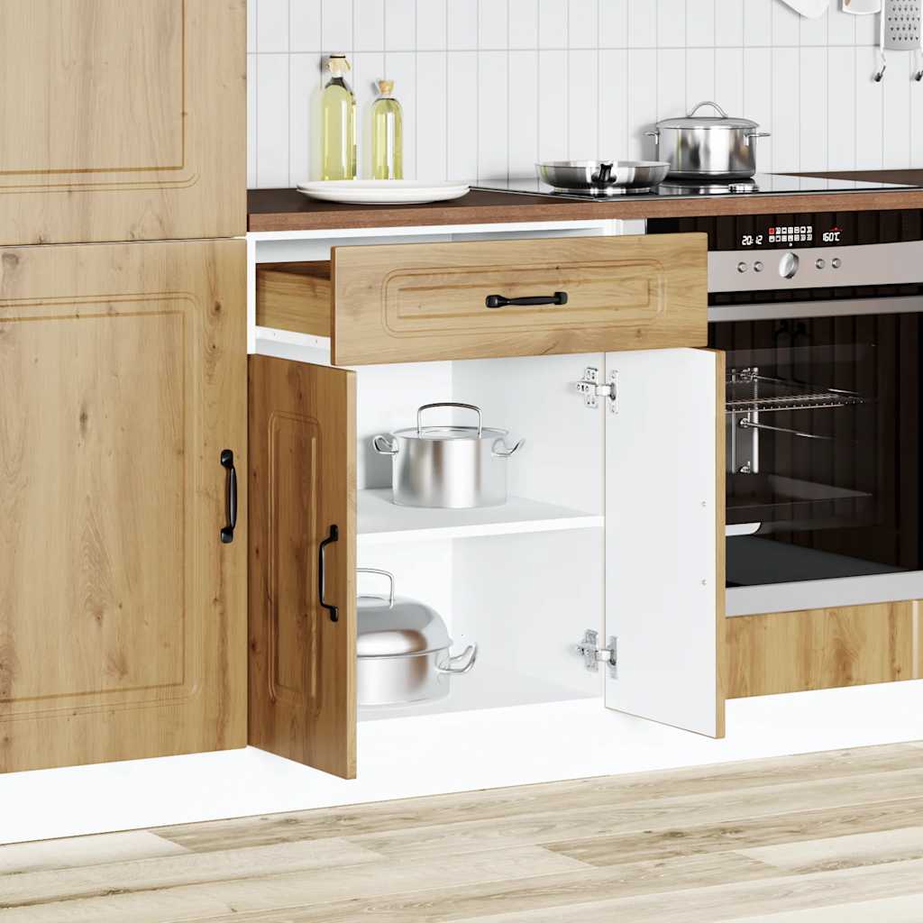 vidaXL Mueble bajo de cocina Kalmar roble artesanal madera ingeniería