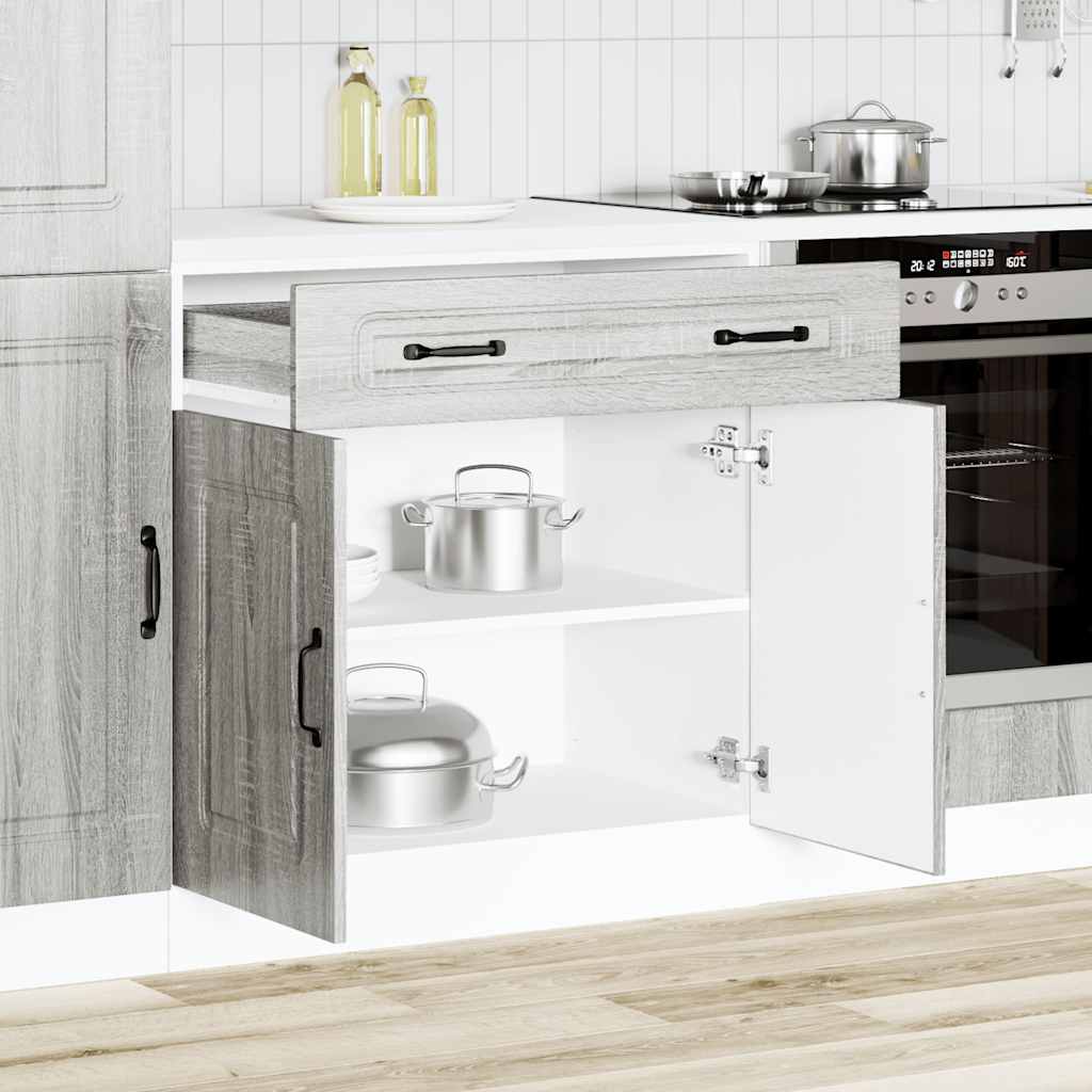 vidaXL Mueble bajo de cocina Kalmar gris sonoma madera de ingeniería