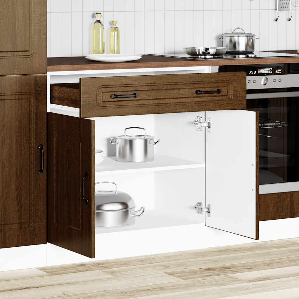 vidaXL Mueble bajo de cocina Kalmar madera ingeniería de roble marrón