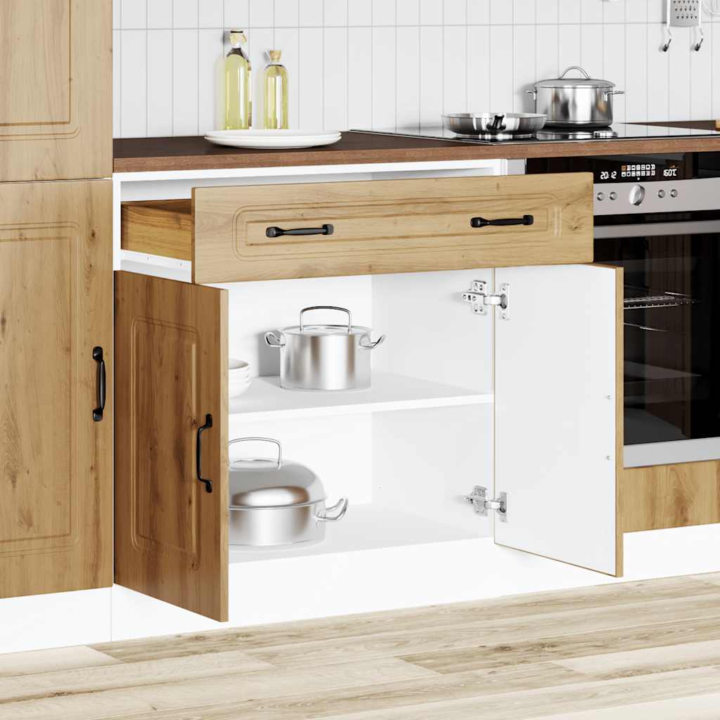 vidaXL Mueble bajo de cocina Kalmar roble artesanal madera ingeniería