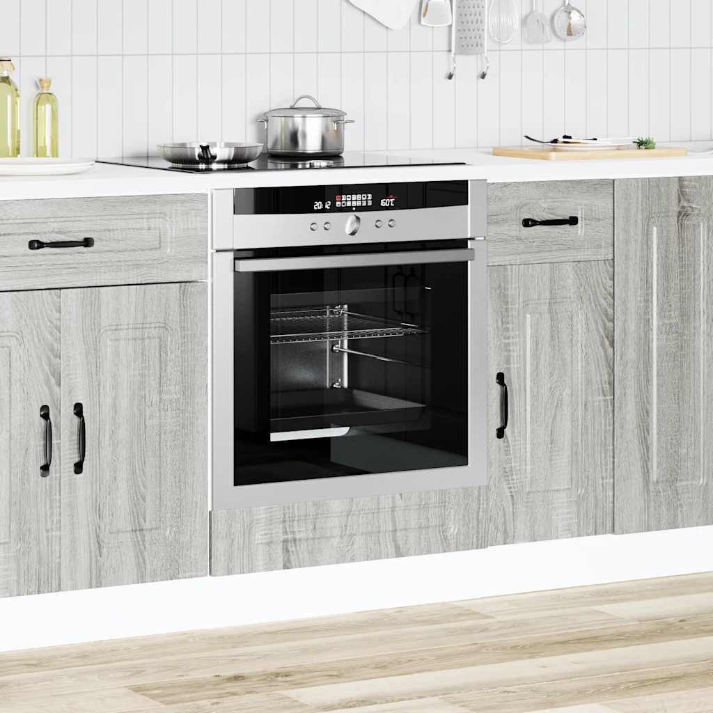 vidaXL Mueble de horno Kalmar gris sonoma madera reconstituida