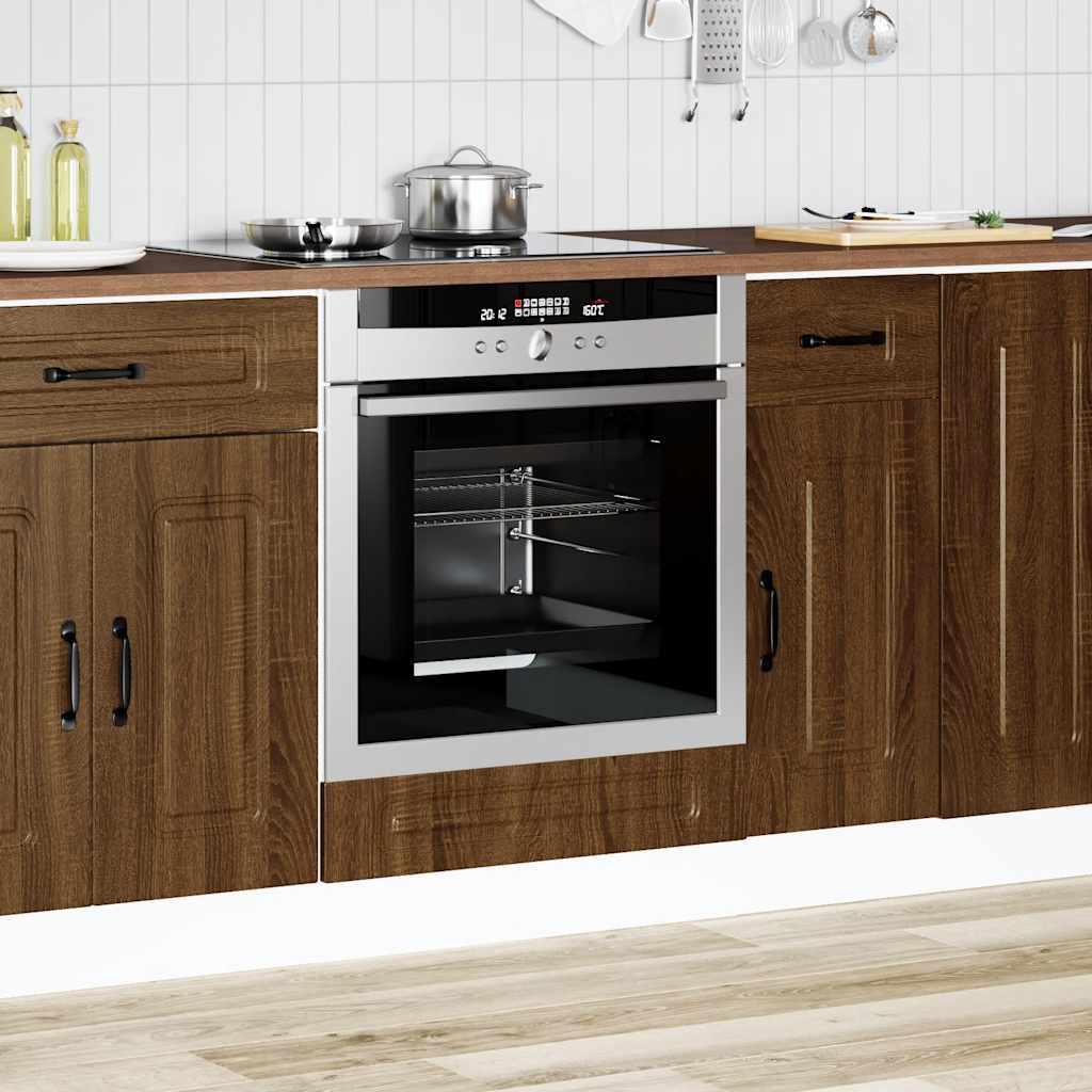 vidaXL Mueble de horno Kalmar marrón roble madera reconstituida