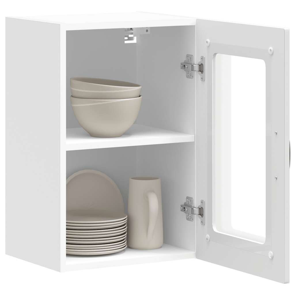 vidaXL Armario pared cocina puerta de cristal Kalmar blanca