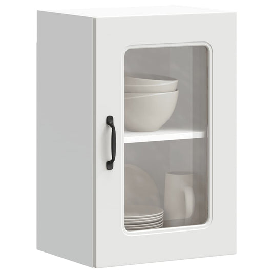 vidaXL Armario pared cocina puerta de cristal Kalmar blanca