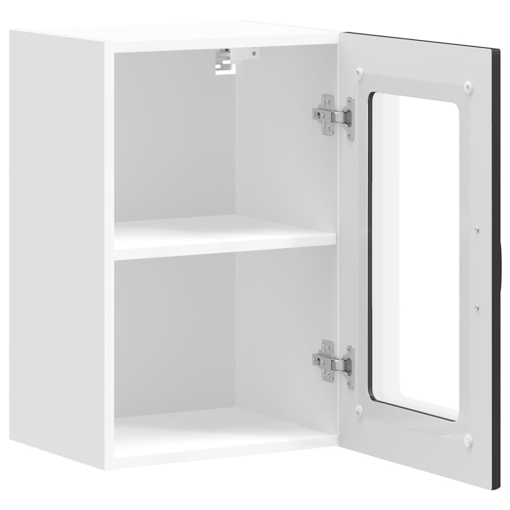 vidaXL Armario pared cocina puerta de cristal Kalmar negra