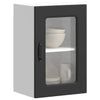 vidaXL Armario pared cocina puerta de cristal Kalmar negra