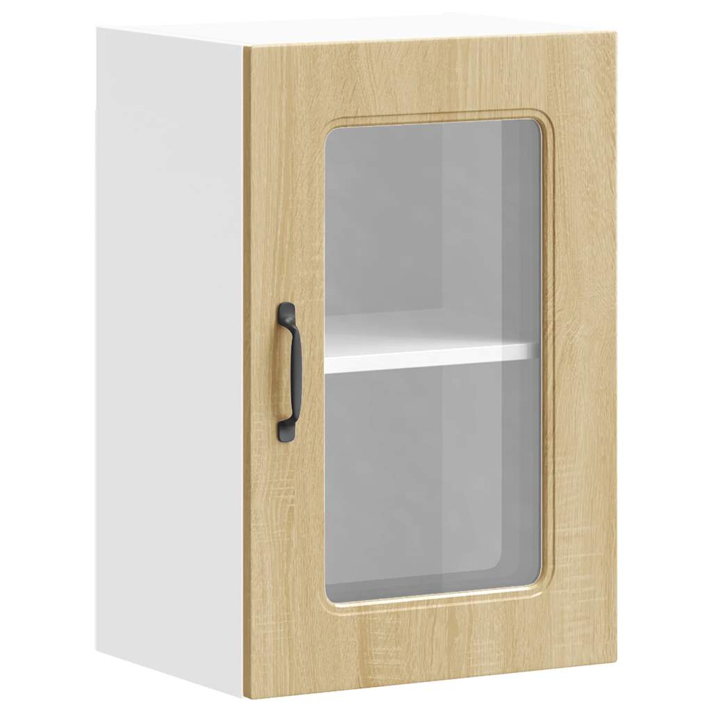 vidaXL Armario pared cocina puerta de cristal Kalmar roble sonoma