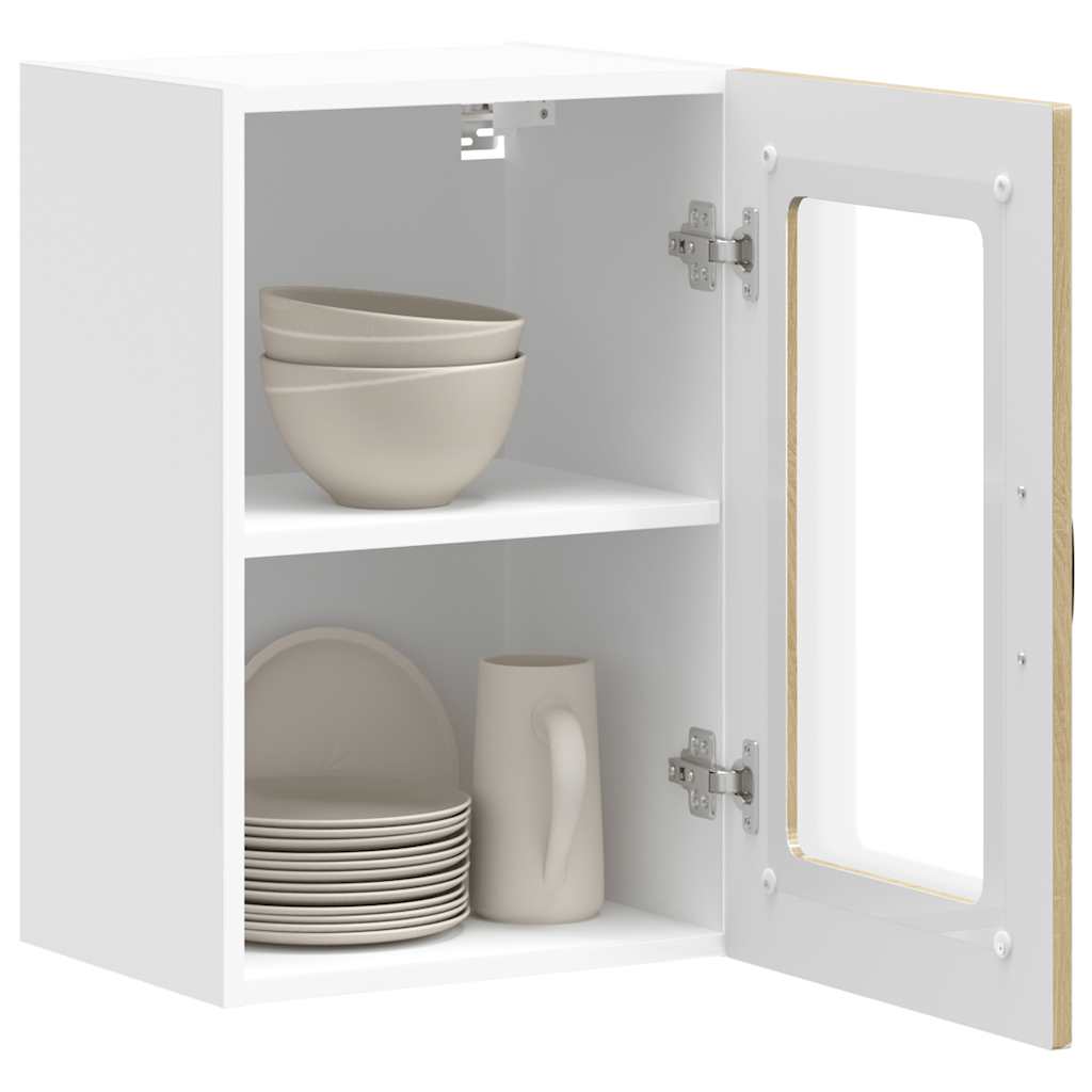 vidaXL Armario pared cocina puerta de cristal Kalmar roble sonoma