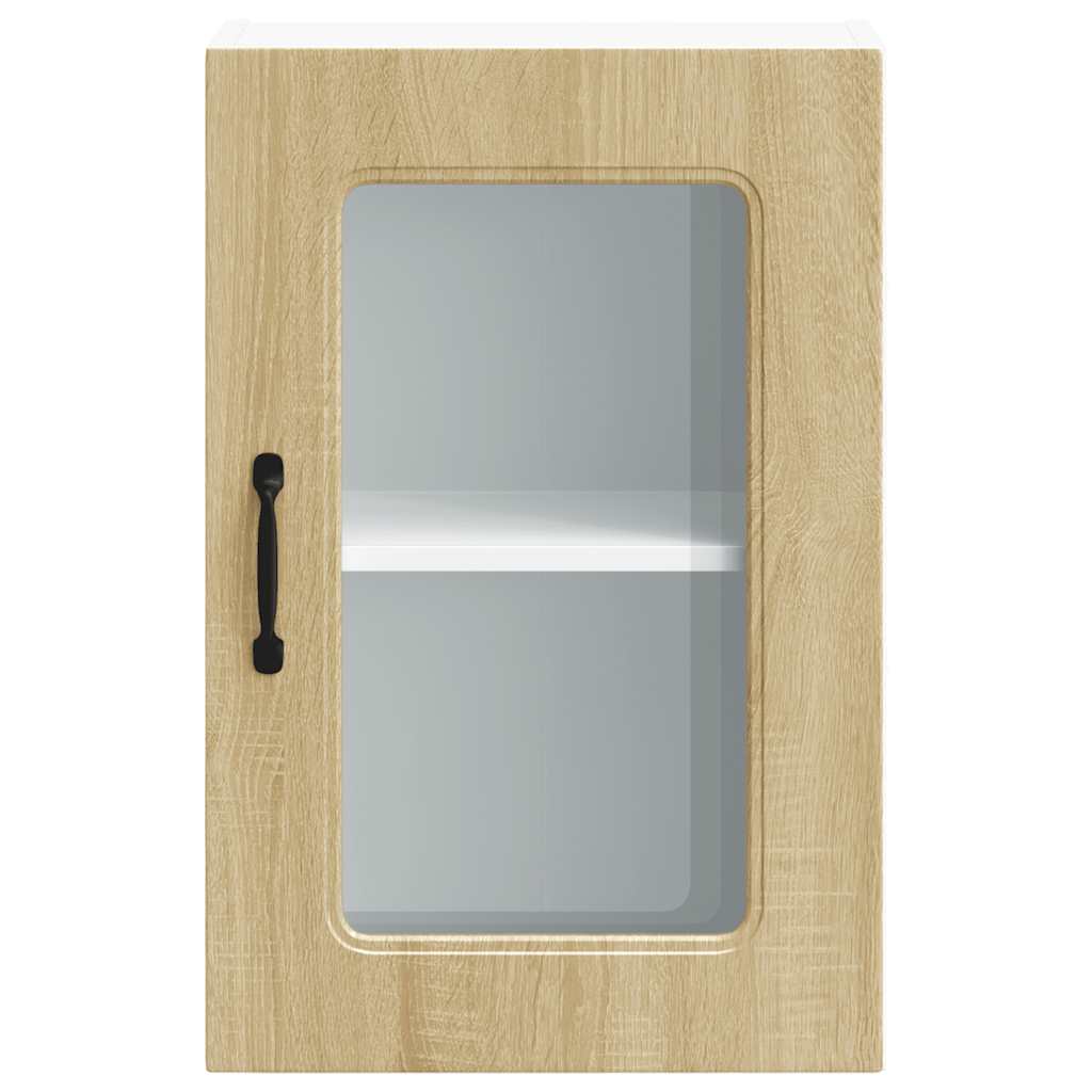 vidaXL Armario pared cocina puerta de cristal Kalmar roble sonoma