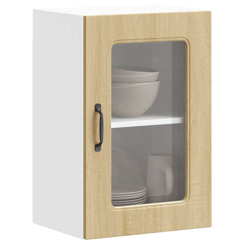 vidaXL Armario pared cocina puerta de cristal Kalmar roble sonoma