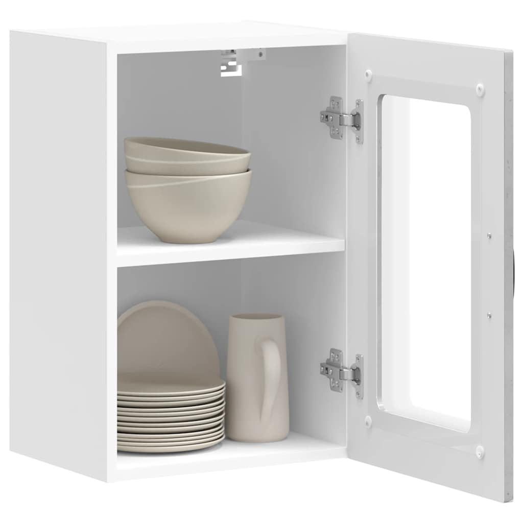 vidaXL Armario pared cocina puerta de cristal Kalmar gris hormigón