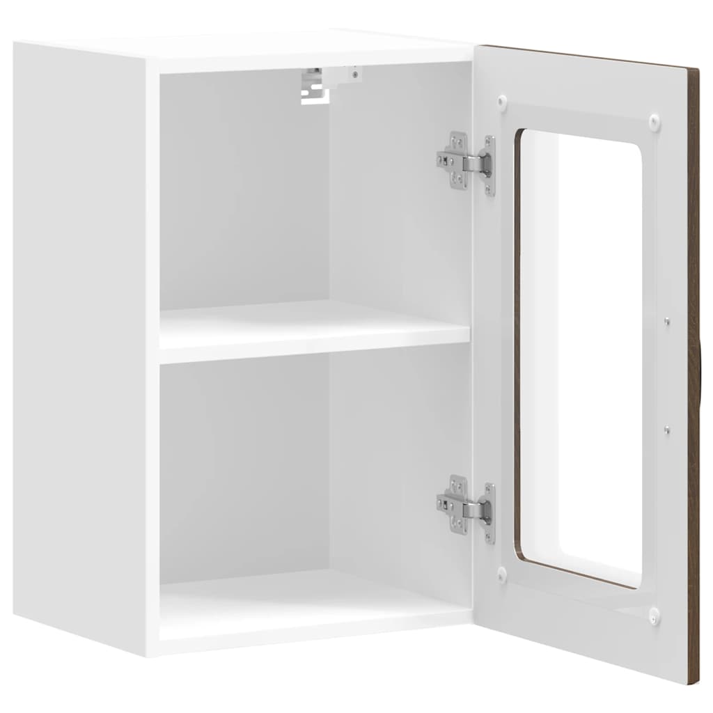 vidaXL Armario pared cocina puerta de cristal Kalmar roble marrón