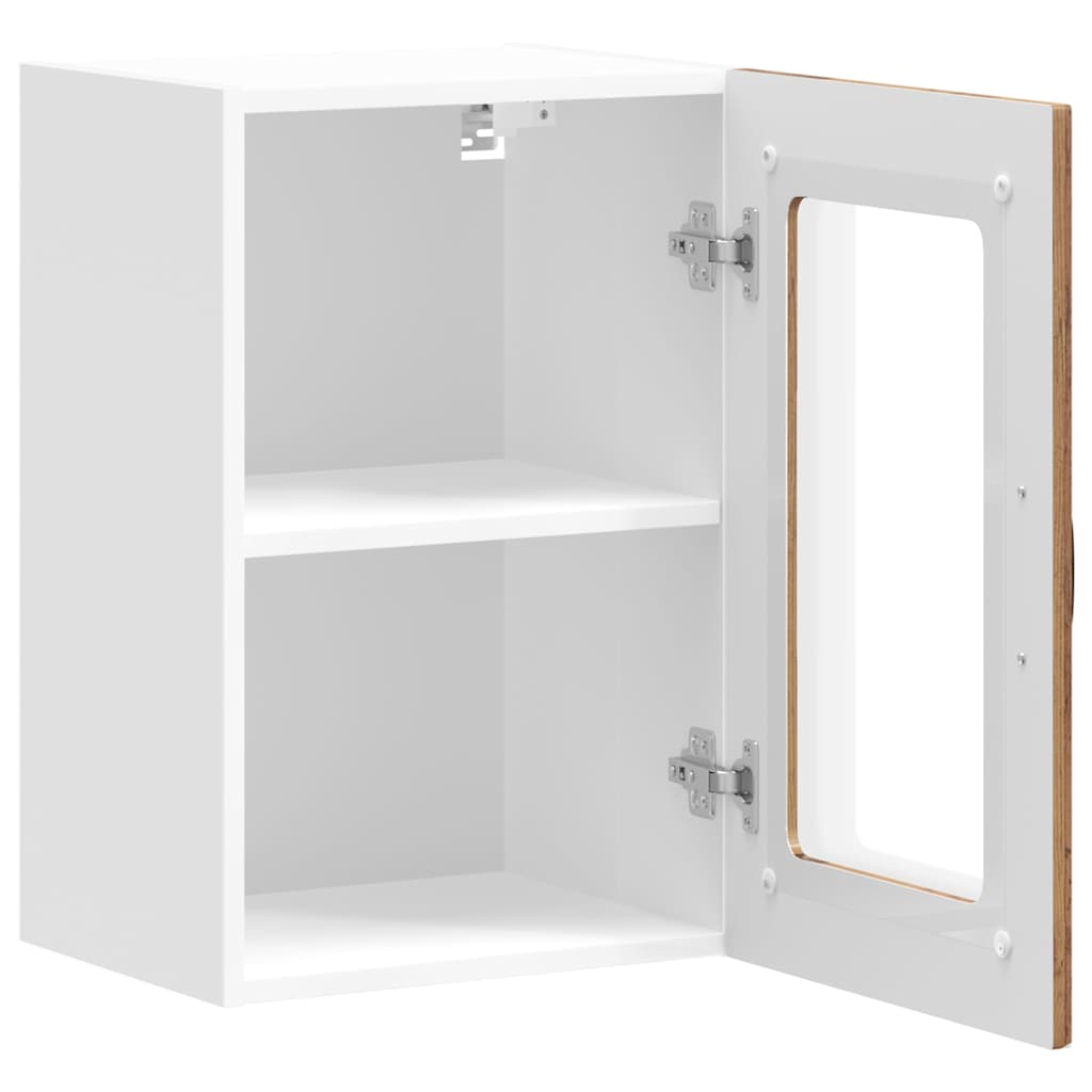 vidaXL Armario pared cocina puerta de cristal Kalmar madera vieja