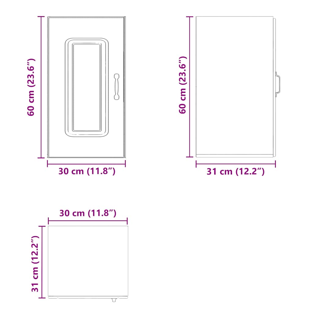 vidaXL Armario de pared de cocina Kalmar blanca de alto brillo