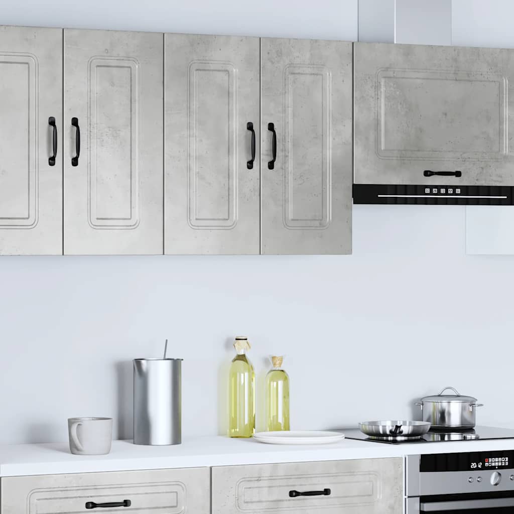 vidaXL Armario de pared cocina Kalmar madera ingeniería gris hormigón