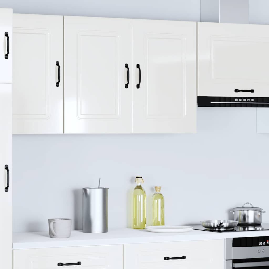 vidaXL Armario de pared de cocina Kalmar blanca de alto brillo