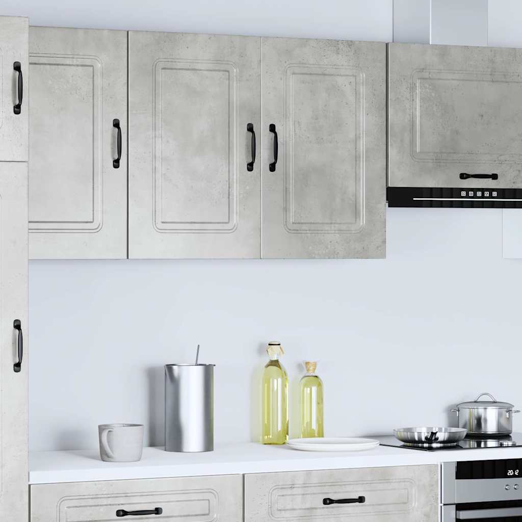 vidaXL Armario de pared cocina Kalmar madera ingeniería gris hormigón