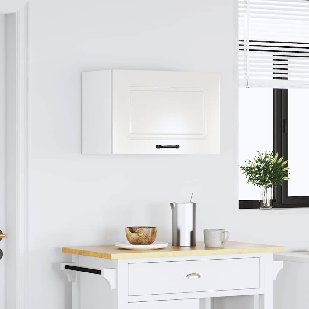 vidaXL Armario de pared de cocina Kalmar blanca de alto brillo