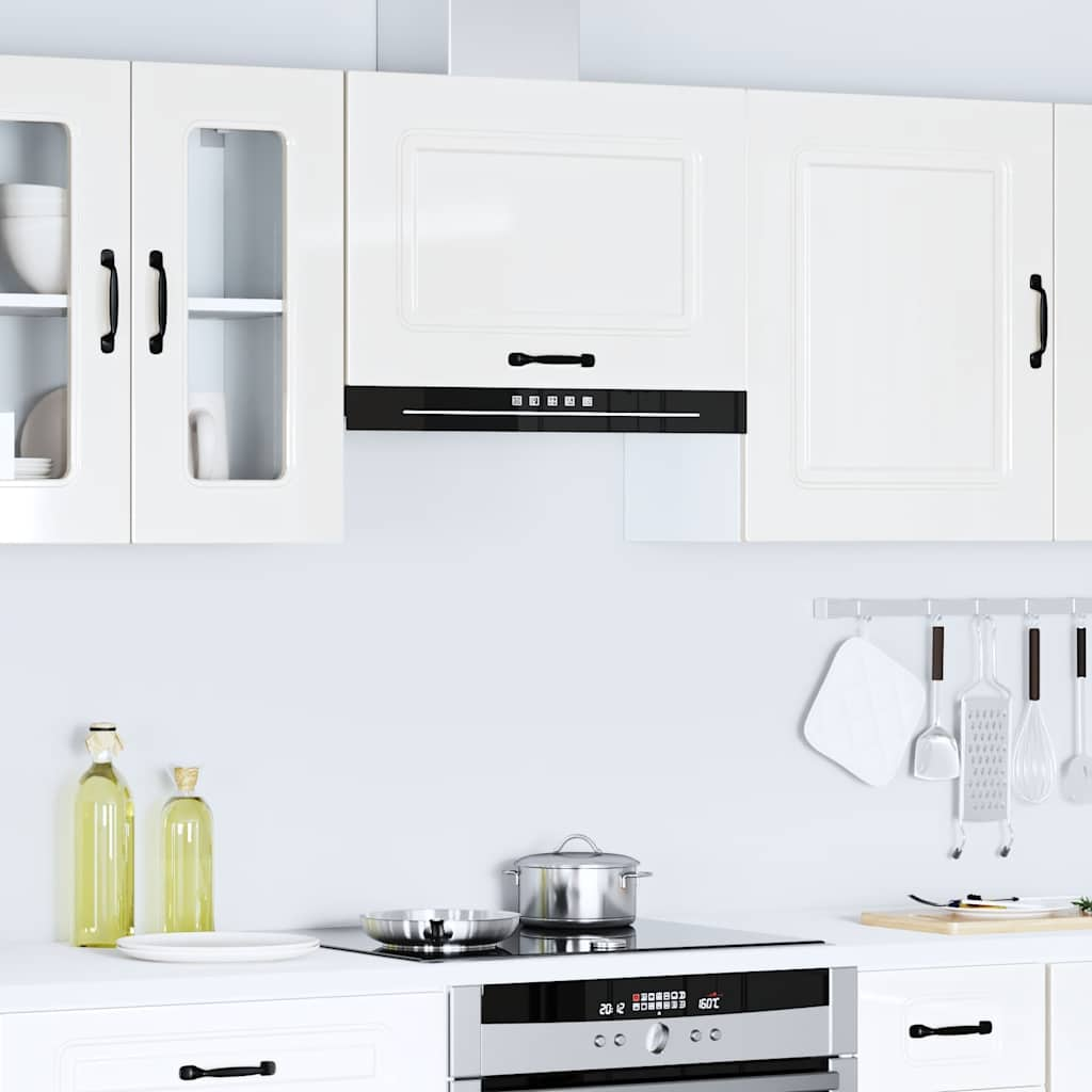 vidaXL Armario de pared de cocina Kalmar blanca de alto brillo