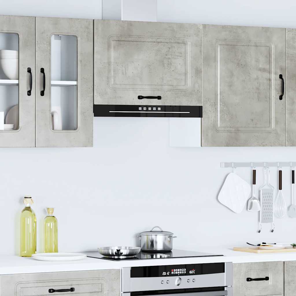 vidaXL Armario de pared cocina Kalmar madera ingeniería gris hormigón