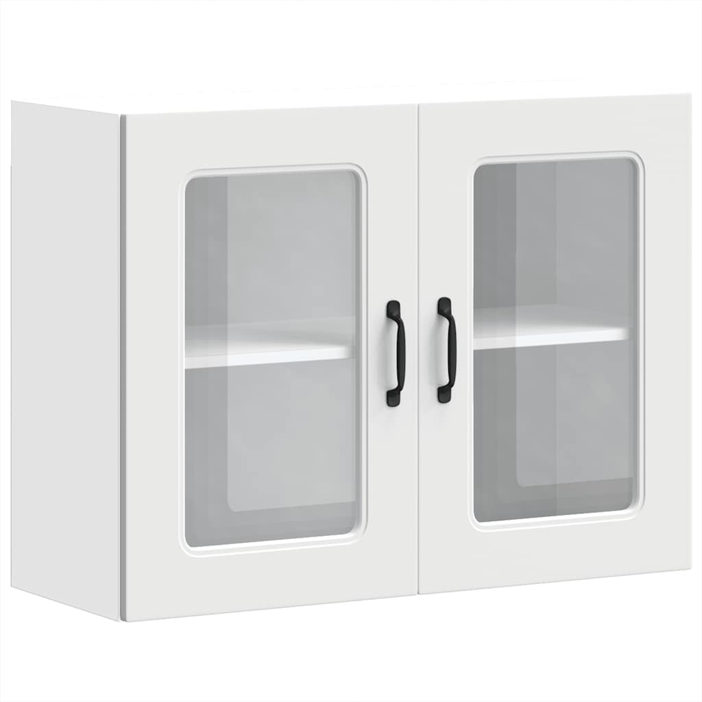 vidaXL Armario pared cocina puerta de cristal Kalmar blanca