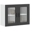 vidaXL Armario pared cocina puerta de cristal Kalmar negra