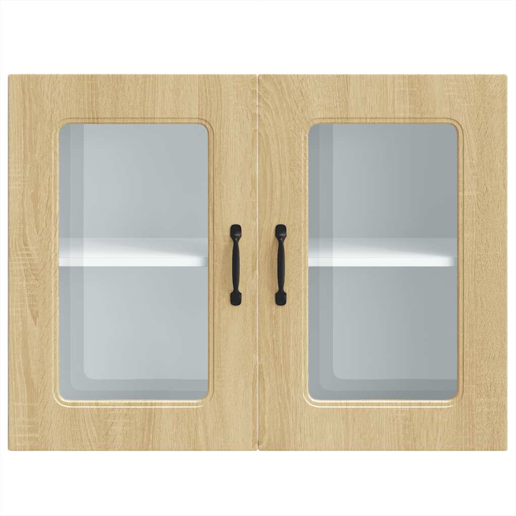 vidaXL Armario pared cocina puerta de cristal Kalmar roble sonoma