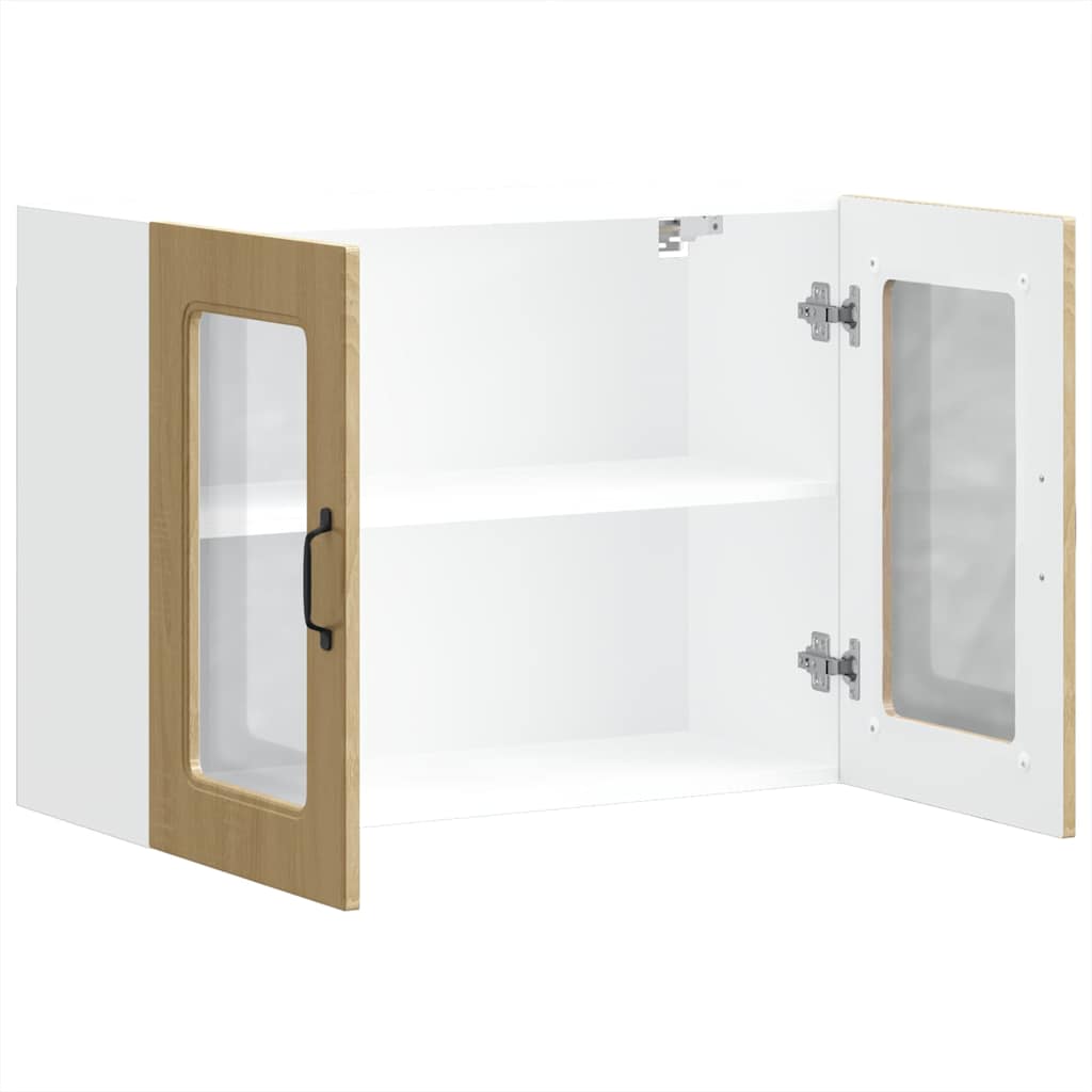 vidaXL Armario pared cocina puerta de cristal Kalmar roble sonoma