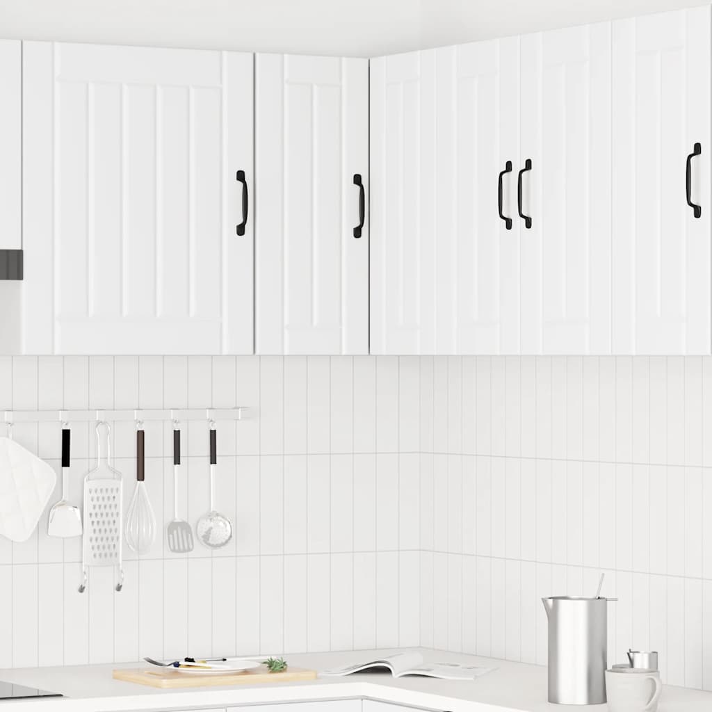 vidaXL Armario cocina esquina de pared Kalmar madera ingeniería blanca